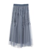 【アースミュージックアンドエコロジー/earth music&ecology】のシャーリングギャザーチュールスカート Blue|ID: prp329100004600717 ipo3291000000033660859