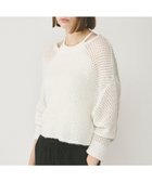 【グレース コンチネンタル/GRACE CONTINENTAL】のスパンメッシュニットトップ ホワイト|ID: prp329100004600718 ipo3291000000032710156