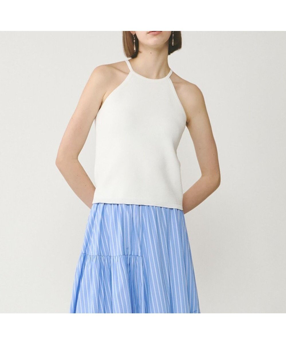 【グレース コンチネンタル/GRACE CONTINENTAL】のハイゲージ畦ニットトップ 人気、トレンドファッション・服の通販 founy(ファニー) 　ファッション　Fashion　レディースファッション　Fashion for Women　トップス・カットソー　Cut & Sew Tops　ニット　Knit Tops & Sweaters　おすすめ　Recommended / Our Picks　カーディガン　Cardigan, Knitwear　キャミソール　Camisole, Spaghetti Strap Top　セットアップ　Set-Up, Coordinated Outfit　セーター　Sweater, Knitwear　夏　Summer　春　Spring　S/S・春夏　SS, Spring/Summer, Warm Season　畦　Ribbed Knit　 other-1|ID: prp329100004600720 ipo3291000000033621176