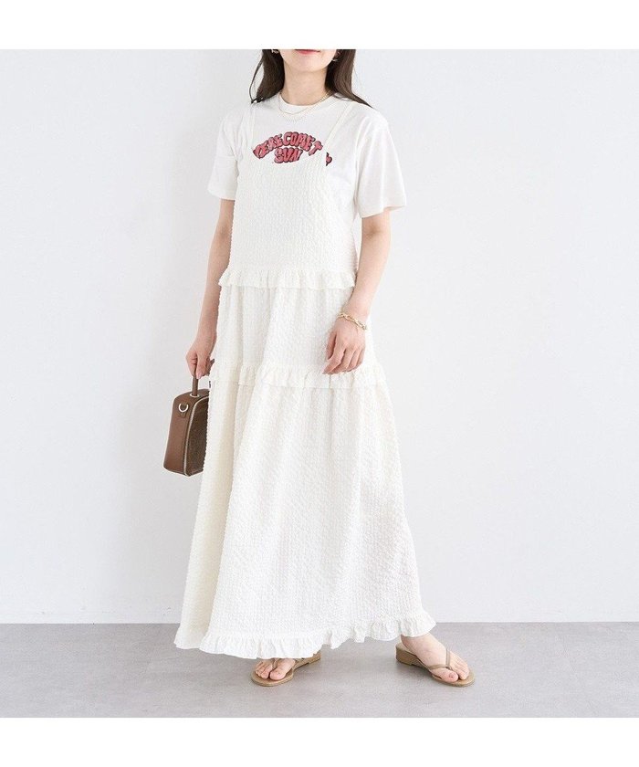 【グリーンパークス/Green Parks】の・Petit Fleur フリルティアードキャミワンピ インテリア・キッズ・メンズ・レディースファッション・服の通販 founy(ファニー) https://founy.com/ ファッション Fashion レディースファッション Fashion for Women ワンピース Dresses キャミソールワンピース Camisole Dresses 新作・新入荷 New Arrivals / New In おすすめ Recommended / Our Picks キャミソール Camisole, Spaghetti Strap Top ジャケット Jacket, Outerwear フィット Fit, Slim Fit フェミニン Feminine, Girly ポケット Pocket, Pocket Detail リボン Ribbon, Bow 夏 Summer S/S・春夏 SS, Spring/Summer, Warm Season A/W・秋冬 Autumn/Winter |ID: prp329100004600726 ipo3291000000032710197