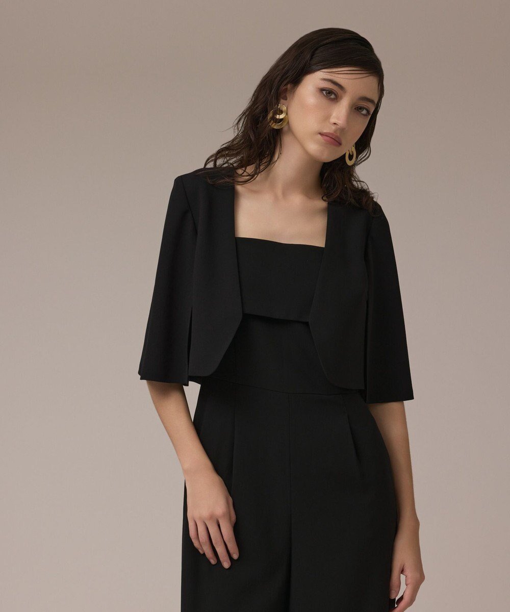 【グレース コンチネンタル/GRACE CONTINENTAL】のケープボレロ インテリア・キッズ・メンズ・レディースファッション・服の通販 founy(ファニー) 　ファッション　Fashion　レディースファッション　Fashion for Women　アウター　Coat / Outerwear Collection　ボレロ・ショート丈ジャケット / ドレス羽織りに　Boleros & Short Jackets　新作・新入荷　New Arrivals / New In　おすすめ　Recommended / Our Picks　サテン　Satin, Glossy Fabric　サロペット　Overalls, Salopette　シンプル　Simple, Minimal　ジョーゼット　Georgette, Semi-Sheer Fabric　セットアップ　Set-Up, Coordinated Outfit　ドレス　Dress, One-Piece　ボレロ　Bolero, Short Cardigan　夏　Summer　春　Spring　S/S・春夏　SS, Spring/Summer, Warm Season　ブラック|ID: prp329100004600729 ipo3291000000032710219