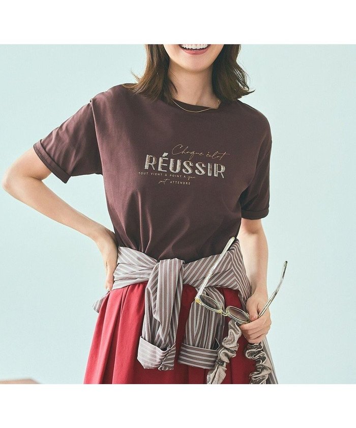 【エニィ スィス/any SiS】の【洗える】ロゴ刺繍 Tシャツ インテリア・キッズ・メンズ・レディースファッション・服の通販 founy(ファニー) https://founy.com/ ファッション Fashion レディースファッション Fashion for Women トップス・カットソー Cut & Sew Tops シャツ・ブラウス・オフィスカジュアル Elegant Blouses & Button-Ups ロングTシャツ・Tシャツ Longline T-Shirts & Tees カットソー・ベーシックTシャツ Cut-and-Sewn Tops / Stretch Tees & Basics おすすめ Recommended / Our Picks カットソー Cut and Sewn Top スパンコール Sequins, Sequin Embellishment プリント Print, Printed Pattern リラックス Relax, Relaxed Fit 夏 Summer 新作・新入荷 New Arrivals / New In 春 Spring S/S・春夏 SS, Spring/Summer, Warm Season 洗える Machine Washable |ID: prp329100004600733 ipo3291000000034295277