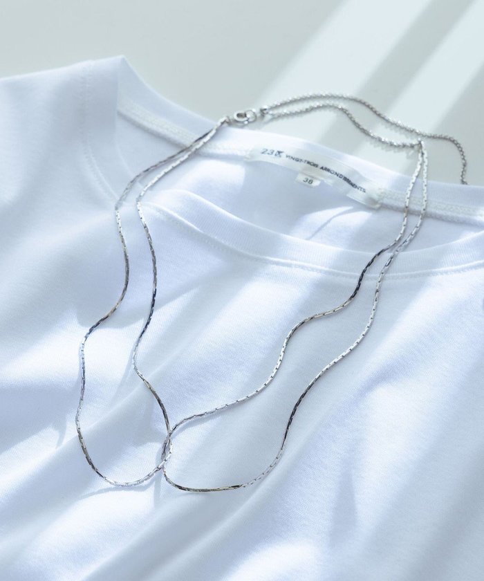 【23区/NIJYUSANKU】のダブルチェーン ネックレス インテリア・キッズ・メンズ・レディースファッション・服の通販 founy(ファニー) https://founy.com/ ファッション Fashion レディースファッション Fashion for Women ジュエリー Jewelry ネックレス Necklaces & Pendants 新作・新入荷 New Arrivals / New In 2025年 2025 2025-2026秋冬・A/W Autumn/Winter 2025–26 AW25–26 アクセサリー Fashion Accessories エレガント 上品 Elegant シルバー Silver, Metallic Silver ダブル Double, Double-Breasted チェーン Chain, Chain Strap ネックレス Necklace, Pendant Necklace |ID: prp329100004600742 ipo3291000000032710282
