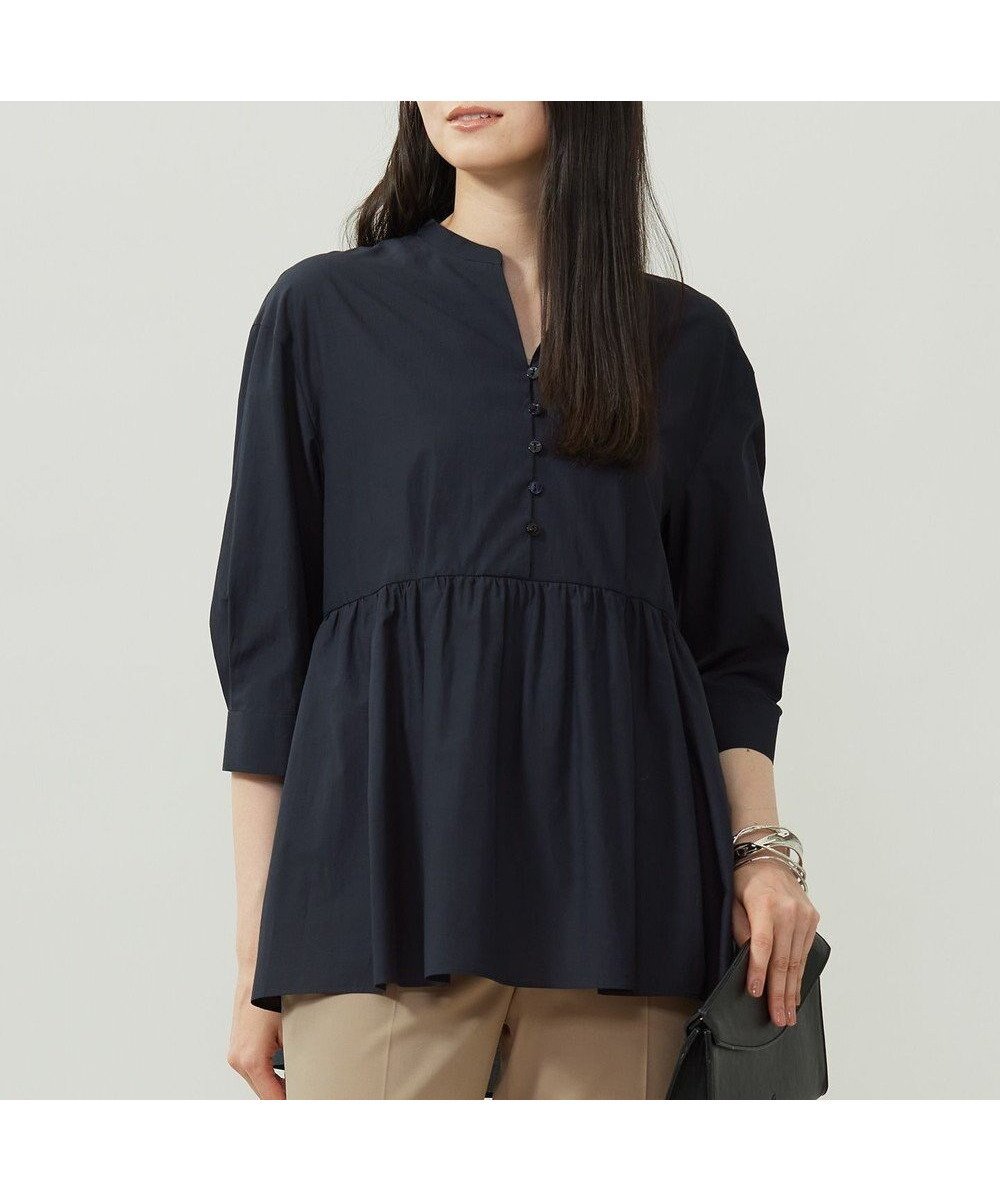 【自由区/JIYU-KU】のシアーソフトシャンブレーペプラム ブラウス インテリア・キッズ・メンズ・レディースファッション・服の通販 founy(ファニー) ファッション Fashion レディースファッション Fashion for Women トップス・カットソー Cut & Sew Tops シャツ・ブラウス・オフィスカジュアル Elegant Blouses & Button-Ups シャンブレー Chambray, Denim-Like Fabric バランス Balance, Style Balance ペプラム Peplum, Flared Hem ラウンド Round, Round Neck ワッシャー Washer, Crinkled Finish A/W・秋冬 Autumn/Winter ネイビー|ID: prp329100004600752 ipo3291000000033690188