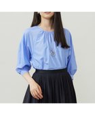 【自由区/JIYU-KU】の【洗える】シアーソフトシャンブレークロップド丈 ブラウス サックス|ID: prp329100004600754 ipo3291000000032710332