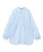 【アースミュージックアンドエコロジー/earth music&ecology】のバックドロストシアーストライプオーバーシャツ 人気、トレンドファッション・服の通販 founy(ファニー) ファッション Fashion レディースファッション Fashion for Women トップス・カットソー Cut & Sew Tops シャツ・ブラウス・オフィスカジュアル Elegant Blouses & Button-Ups 新作・新入荷 New Arrivals / New In おすすめ Recommended / Our Picks ギャザー Gathered, Ruffled シンプル Simple, Minimal ストライプ Stripe, Striped Pattern フロント Front, Front Design ヘムライン Hemline, Bottom Cut ポケット Pocket, Pocket Detail モノトーン Monotone, Black and White 夏 Summer 春 Spring S/S・春夏 SS, Spring/Summer, Warm Season 無地 Plain, Solid Color thumbnail Stripe Sax|ID: prp329100004600783 ipo3291000000032710433