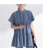 【組曲/KUMIKYOKU】のスーパーライトストレッチティアード ブラウス スモーキーブルー系|ID: prp329100004600786 ipo3291000000034640254