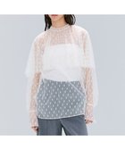 【ベイジ,/BEIGE,】の【洗える】CLOVIS / ケープデザイン総レースブラウス Ecru|ID: prp329100004600797 ipo3291000000032710486