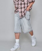 【ウィゴー/WEGO】の【ユニセックス着用ITEM】チェーン付きスーパーバギーデニムショーツ グレー|ID: prp329100004600812 ipo3291000000032710547