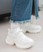 【ウィゴー/WEGO】のPUメッシュヒールダッドスニーカー ホワイト|ID: prp329100004600813 ipo3291000000032710551