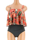 【三愛水着楽園/San-ai Resort】の【SALE】【Coral veil】Lily Garden ワンピ見えハイウエスト ビキニ 9号/11号 オレンジ|ID: prp329100004601697 ipo3291000000032717572