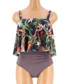 【三愛水着楽園/San-ai Resort】の【SALE】【Coral veil】Lily Garden ワンピ見えハイウエスト ビキニ 9号/11号 ネイビー|ID: prp329100004601697 ipo3291000000032717574