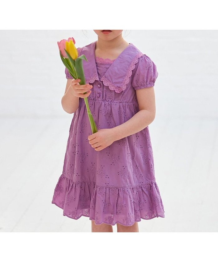 【エニファム/any FAM / KIDS】のエンブロイダリー レース ワンピース インテリア・キッズ・メンズ・レディースファッション・服の通販 founy(ファニー) https://founy.com/ ファッション Fashion キッズファッション Fashion for Kids ワンピース Dresses エンブロイダリー Embroidery Design ポケット Pocket, Pocket Detail ラベンダー Lavender レース Lace, Lace Fabric 再入荷 Restock / Back in Stock 夏 Summer 春 Spring S/S・春夏 SS, Spring/Summer, Warm Season |ID: prp329100004601706 ipo3291000000032717606
