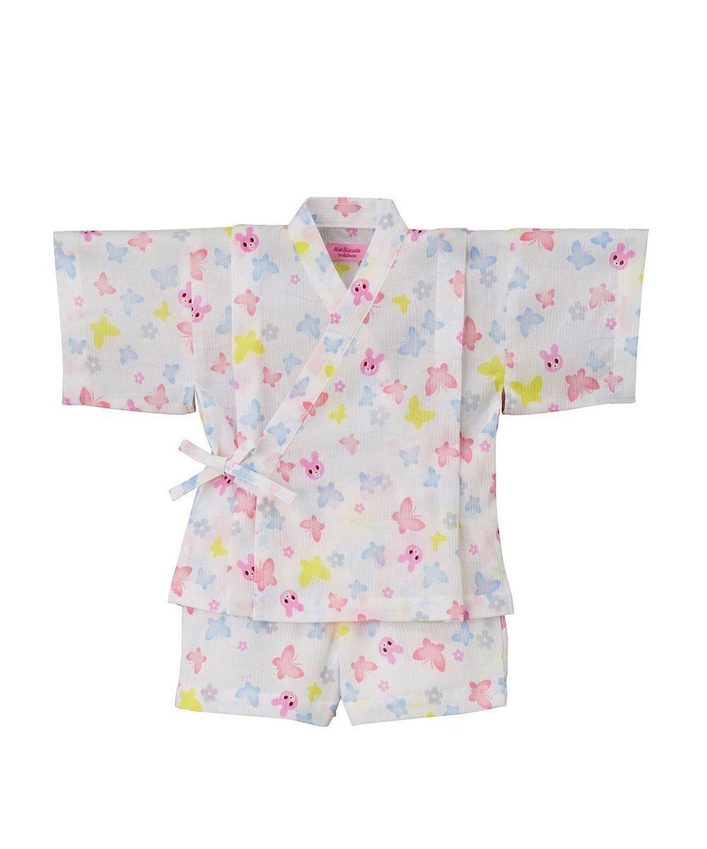 【ミキハウスホットビスケッツ/MIKI HOUSE HOT BISCUITS / KIDS】の【80-120cm】キャビットちゃん ちょうちょ柄甚平スーツ 人気、トレンドファッション・服の通販 founy(ファニー) 　ファッション　Fashion　キッズファッション　Fashion for Kids　スーツ　Suit, Formalwear　ハーフ　Half, Half-Length　プリント　Print, Printed Pattern　ボトム　Bottoms, Lower Wear　吸水　Absorbent, Quick-Dry　夏　Summer　日本製　Made In Japan　春　Spring　S/S・春夏　SS, Spring/Summer, Warm Season　水着　Swimsuit, Swimwear　 other-1|ID: prp329100004601727 ipo3291000000032717806