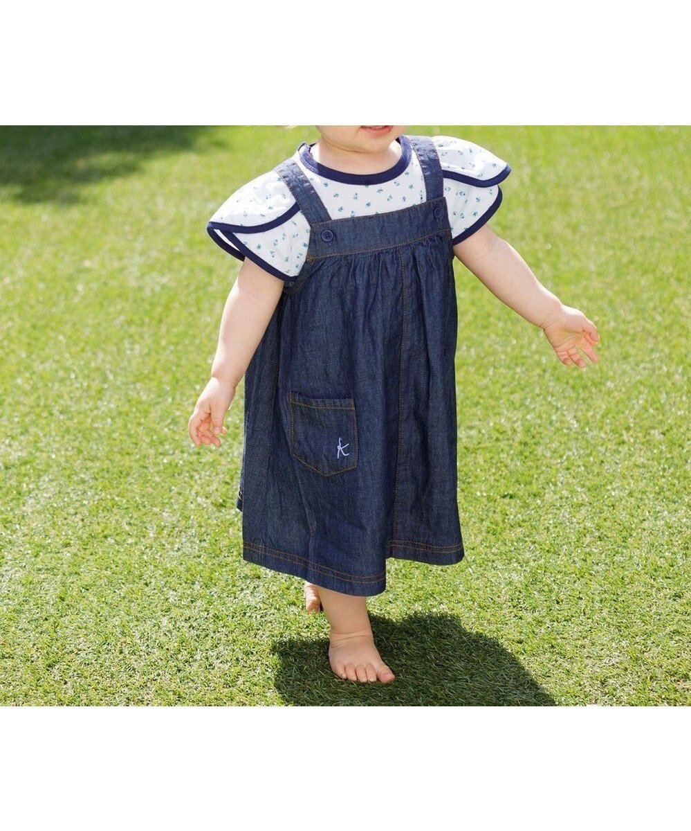 【組曲 / KIDS/KUMIKYOKU】の【80-100㎝】デニム ジャンパースカート 人気、トレンドファッション・服の通販 founy(ファニー) 　ファッション　Fashion　キッズファッション　Fashion for Kids　ワンピース　Dresses　インナー　Innerwear　シンプル　Simple, Minimal　デニム　Denim, Jeans Material　ベビー　Baby, Babywear　A/W・秋冬　Autumn/Winter　 other-1|ID: prp329100004601753 ipo3291000000034198868