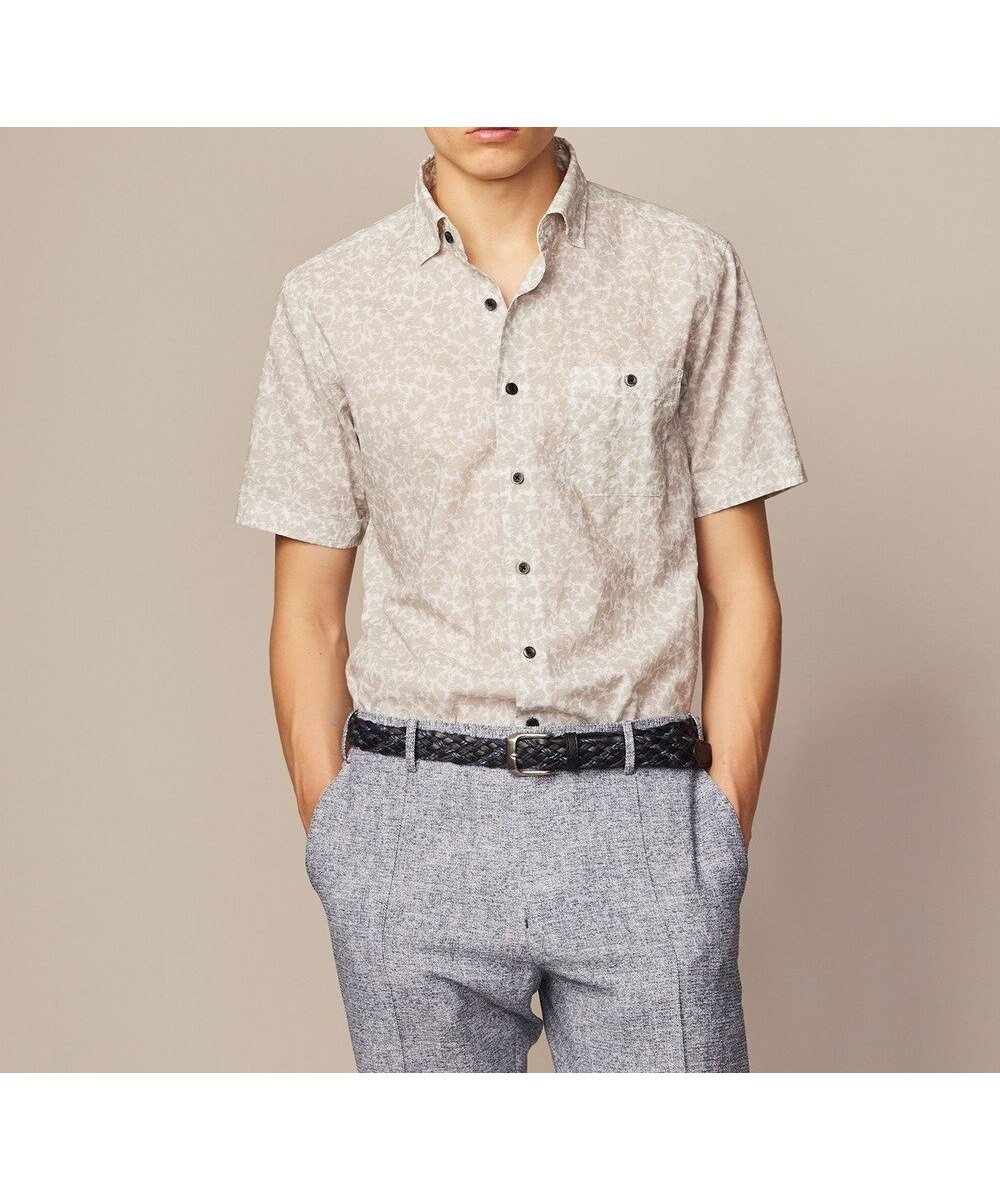 【ジョセフ アブード/JOSEPH ABBOUD / MEN】の【清涼感】テクスチャライズドライ フラワーエアリノ シャツ インテリア・キッズ・メンズ・レディースファッション・服の通販 founy(ファニー) 　ファッション　Fashion　メンズファッション　Fashion for Men　トップス・カットソー　Cut & Sew Tops　メンズシャツ　Shirts　フラワー　Flower, Floral　モチーフ　Motif, Design Theme　リネン　Linen, Linen Fabric　再入荷　Restock / Back in Stock　夏　Summer　春　Spring　S/S・春夏　SS, Spring/Summer, Warm Season　無地　Plain, Solid Color　羽織　Haori, Light Jacket　ライトグレー系6|ID: prp329100004601779 ipo3291000000032718118