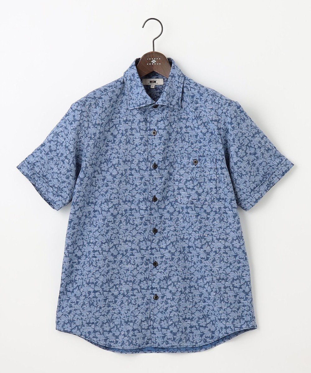 【ジョセフ アブード/JOSEPH ABBOUD / MEN】の【清涼感】テクスチャライズドライ フラワーエアリノ シャツ インテリア・キッズ・メンズ・レディースファッション・服の通販 founy(ファニー) 　ファッション　Fashion　メンズファッション　Fashion for Men　トップス・カットソー　Cut & Sew Tops　メンズシャツ　Shirts　フラワー　Flower, Floral　モチーフ　Motif, Design Theme　リネン　Linen, Linen Fabric　再入荷　Restock / Back in Stock　夏　Summer　春　Spring　S/S・春夏　SS, Spring/Summer, Warm Season　無地　Plain, Solid Color　羽織　Haori, Light Jacket　ネイビー系6|ID: prp329100004601779 ipo3291000000032718120