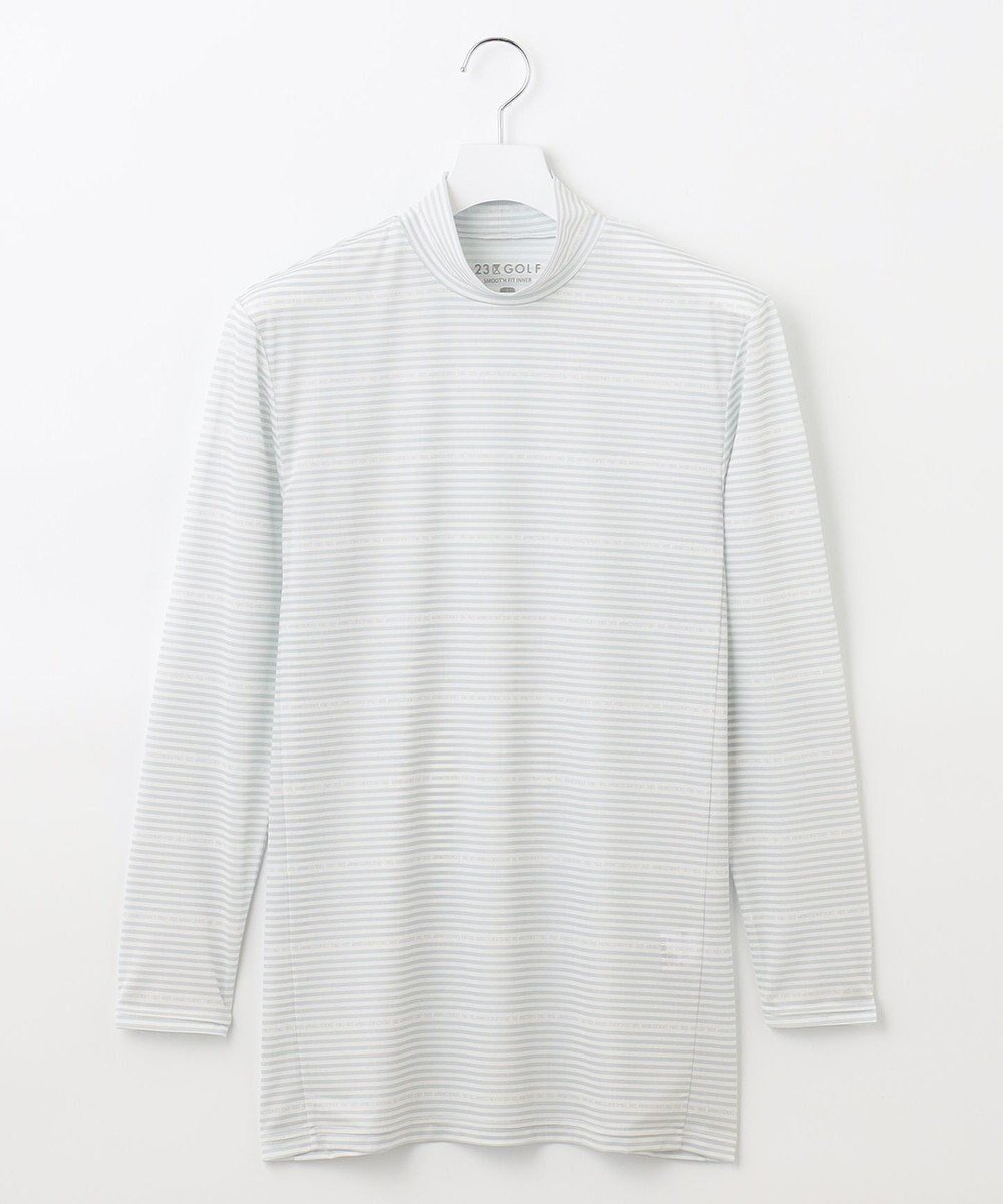 【23区 ゴルフ/23区GOLF / MEN】の【MEN】【吸水速乾・UVケア】ボーダー柄 インナーカットソー 人気、トレンドファッション・服の通販 founy(ファニー) 　ファッション　Fashion　メンズファッション　Fashion for Men　トップス・カットソー　Cut & Sew Tops　メンズシャツ　Shirts　インナー　Innerwear　カットソー　Cut and Sewn Top　シンプル　Simple, Minimal　パーカー　Hoodie, Parka　ボーダー　Border, Stripe　ポロシャツ　Polo Shirt, Collared Tee　人気　Popular, Best Seller　吸水　Absorbent, Quick-Dry　夏　Summer　定番　Standard, Basic Item　春　Spring　S/S・春夏　SS, Spring/Summer, Warm Season　 other-1|ID: prp329100004601807 ipo3291000000032718412