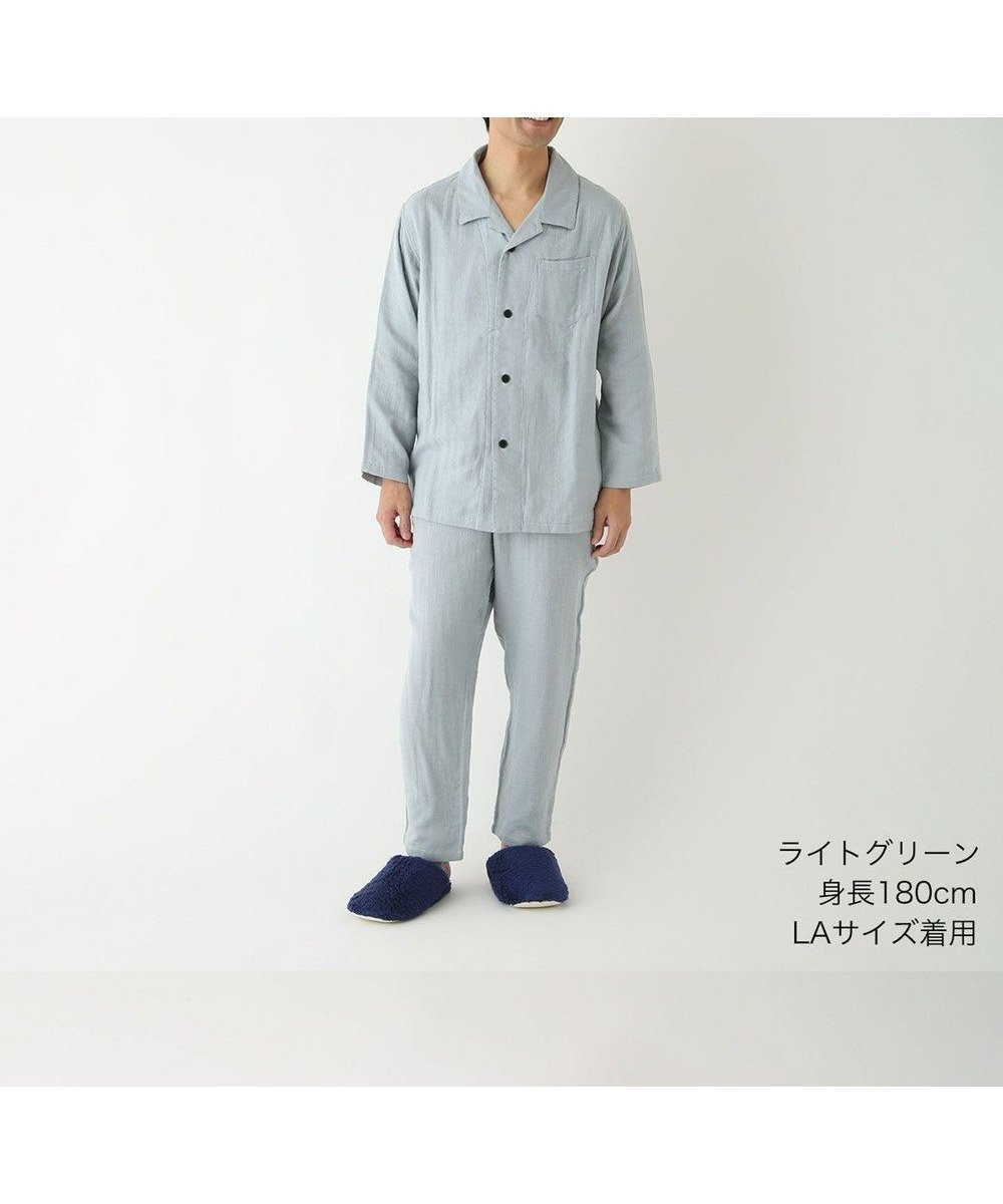 【ウチノ/UCHINO / MEN】のマシュマロガーゼ ベーシック メンズパジャマ インテリア・キッズ・メンズ・レディースファッション・服の通販 founy(ファニー) 　ファッション　Fashion　メンズファッション　Fashion for Men　吸水　Absorbent, Quick-Dry　スタンダード　Standard, Basic　パジャマ　Pajamas, Sleepwear　ベーシック　Basic, Essential　メンズ　Men's, Menswear　再入荷　Restock / Back in Stock　ライトグリーン|ID: prp329100004601813 ipo3291000000033231026