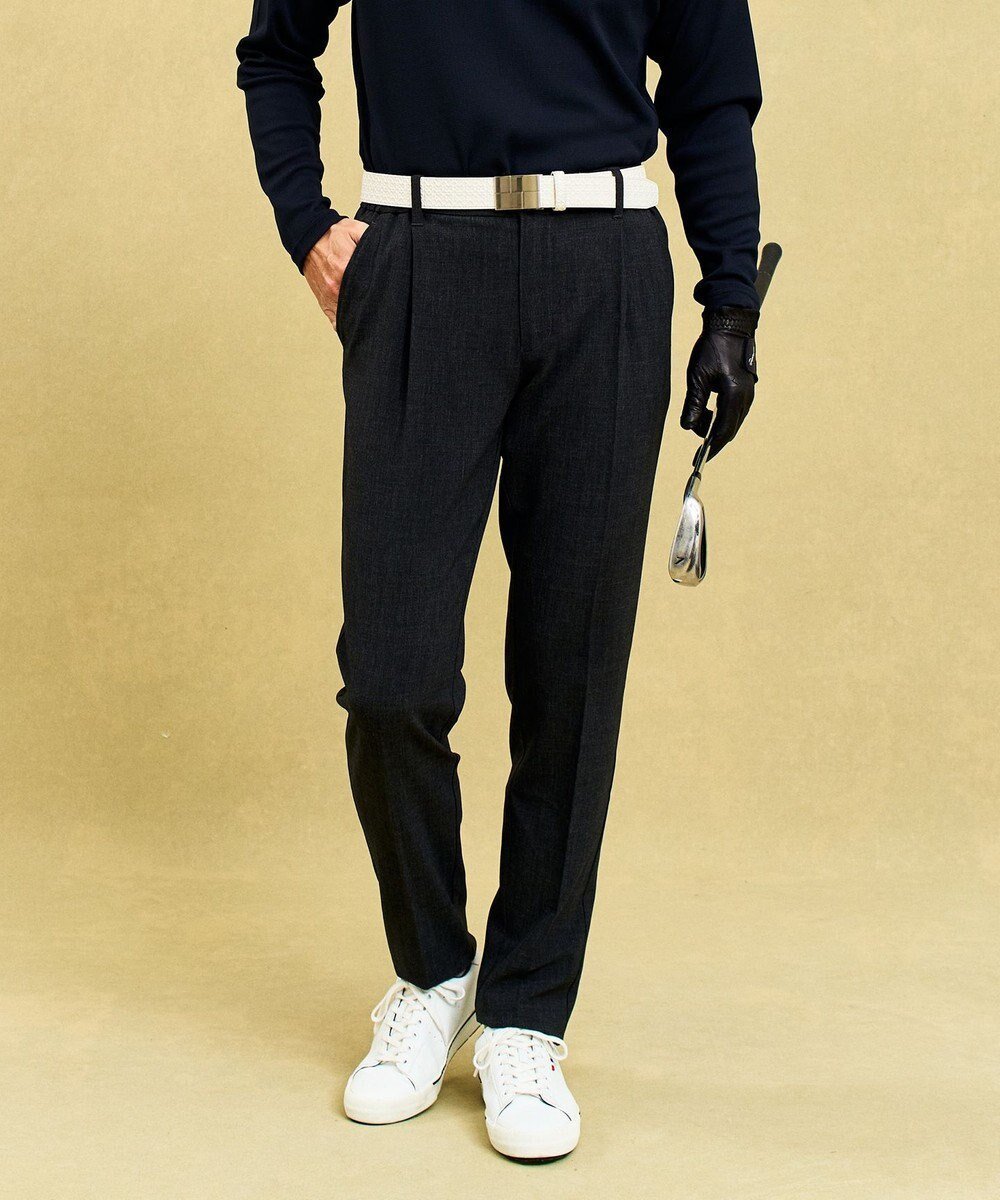 【23区 ゴルフ/23区GOLF / MEN】の【MEN】ウールライクで上品 ワンタックテーパードパンツ 動きやすさもしっかり確保 インテリア・キッズ・メンズ・レディースファッション・服の通販 founy(ファニー) 　ファッション　Fashion　メンズファッション　Fashion for Men　ボトムス　Bottoms　エレガント 上品　Elegant　ゴルフ　Golf　ストレッチ　Stretch, Stretchy Fabric　スマート　Smart, Elegant　夏　Summer　春　Spring　S/S・春夏　SS, Spring/Summer, Warm Season　グレー系|ID: prp329100004601910 ipo3291000000032719194