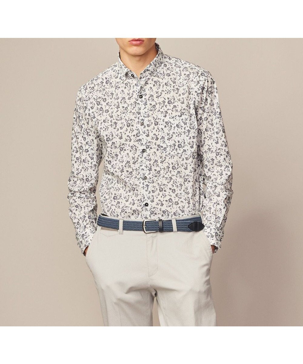 【ジョセフ アブード/JOSEPH ABBOUD / MEN】の【洗える】フラワーモチーフストレッチ シャツ 人気、トレンドファッション・服の通販 founy(ファニー) 　ファッション　Fashion　メンズファッション　Fashion for Men　トップス・カットソー　Cut & Sew Tops　メンズシャツ　Shirts　インナー　Innerwear　オーガニック　Organic Cotton　春　Spring　洗える　Machine Washable　ジャケット　Jacket, Outerwear　ストレッチ　Stretch, Stretchy Fabric　フラット　Flat, Flat Shoes　フラワー　Flower, Floral　プリント　Print, Printed Pattern　羽織　Haori, Light Jacket　モチーフ　Motif, Design Theme　S/S・春夏　SS, Spring/Summer, Warm Season　夏　Summer　 other-1|ID: prp329100004601912 ipo3291000000032719229