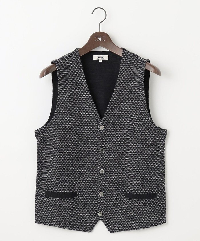 【ジョセフ アブード/JOSEPH ABBOUD / MEN】の【イタリア糸使用/清涼感/軽い/洗える】スラブギマニットベスト インテリア・キッズ・メンズ・レディースファッション・服の通販 founy(ファニー) https://founy.com/ ファッション Fashion メンズファッション Fashion for Men トップス・カットソー Cut & Sew Tops ニット・セーター / 定番トップス Knit Tops & Sweaters ベスト・ジレ Vests & Gilets アンサンブル Ensemble Set イタリア Italy 春 Spring 洗える Machine Washable コーティング Coating, Coated Finish 鹿の子 Piqué, Kanoko Fabric ジャカード／ジャガード Jacquard, Woven Pattern ベスト Vest, Waistcoat S/S・春夏 SS, Spring/Summer, Warm Season 夏 Summer |ID: prp329100004601916 ipo3291000000032719252