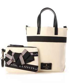 【ランバン オン ブルー/LANVIN en Bleu】 セイラー 2wayトートバッグ人気、トレンドファッション・服の通販 founy(ファニー) ファッション Fashion レディースファッション Fashion for Women バッグ Bags キャンバス Canvas, Canvas Fabric ショルダー Shoulder, Shoulder Strap プリント Print, Printed Pattern ポーチ Pouch, Small Case リボン Ribbon, Bow |ID:prp329100004601981