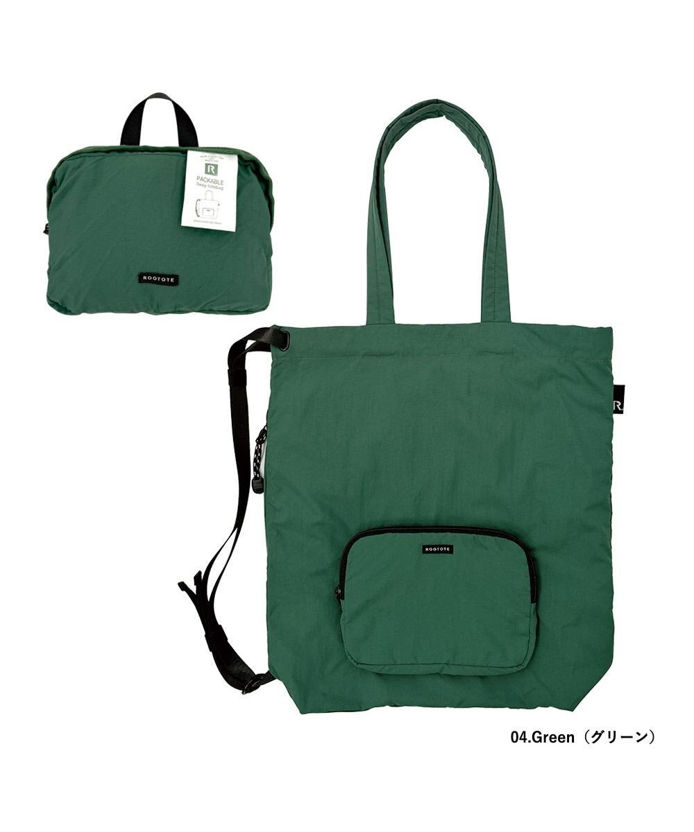 【ルートート/ROOTOTE】の1315【撥水-コンパクト】SN.セオルーデルタ.パッカブル-B インテリア・キッズ・メンズ・レディースファッション・服の通販 founy(ファニー) 　ファッション　Fashion　レディースファッション　Fashion for Women　バッグ　Bags　カメラ　Camera Accessories　コンパクト　Compact, Small Size　巾着　Drawstring Bag, Kinchaku　フラット　Flat, Flat Shoes　ポケット　Pocket, Pocket Detail　ラップ　Wrap, Wrap Design　リュック　Backpack, Rucksack　旅行　Travel　小旅行　Short Trip　新作・新入荷　New Arrivals / New In　04:グリーン|ID: prp329100004602014 ipo3291000000033682275