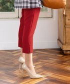 【ティアクラッセ/Tiaclasse】の【洗える】美脚効果の高いスリットテーパードパンツ レッド|ID: prp329100004602025 ipo3291000000032720496