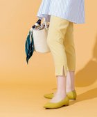 【ティアクラッセ/Tiaclasse】の【洗える】美脚効果の高いスリットテーパードパンツ ライムイエロー|ID: prp329100004602025 ipo3291000000032720505