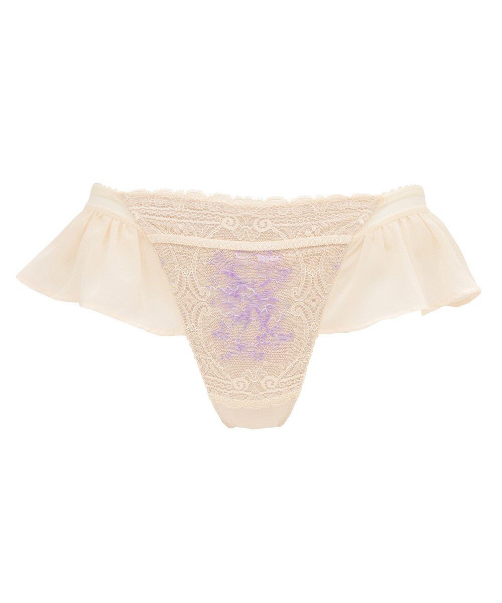 【ブラデリス ニューヨーク/BRADELIS New York】の【BRADELIS New York】ジャクリーンスタイルタンガ24S1 インテリア・キッズ・メンズ・レディースファッション・服の通販 founy(ファニー) 　ファッション　Fashion　レディースファッション　Fashion for Women　アンダー　Underwear Essentials　サテン　Satin, Glossy Fabric　シフォン　Chiffon, Lightweight Fabric　ショーツ　Shorts, Short Pants　ストレッチ　Stretch, Stretchy Fabric　フィット　Fit, Slim Fit　フリル　Frill, Ruffle　フロント　Front, Front Design　レース　Lace, Lace Fabric　バニラ|ID: prp329100004602044 ipo3291000000032720662