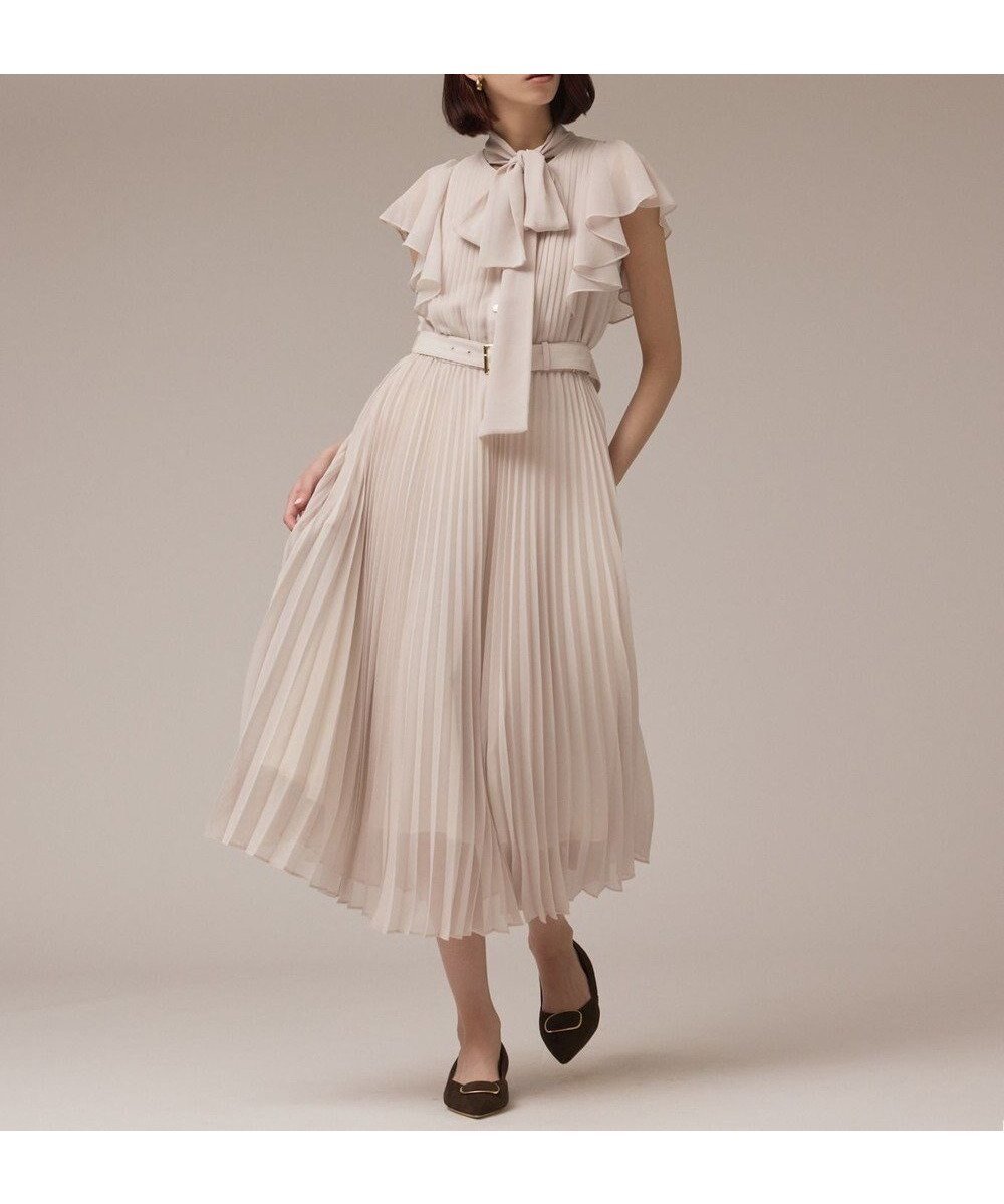 【グレース コンチネンタル/GRACE CONTINENTAL】のボウタイプリーツドレス 人気、トレンドファッション・服の通販 founy(ファニー) 　ファッション　Fashion　レディースファッション　Fashion for Women　ワンピース　Dresses　フォーマル・パーティードレス・結婚式用ドレス　Elegant & Casual Dresses　新作・新入荷　New Arrivals / New In　シフォン　Chiffon, Lightweight Fabric　ドレス　Dress, One-Piece　プリーツ　Pleats, Pleated　夏　Summer　春　Spring　S/S・春夏　SS, Spring/Summer, Warm Season　 other-1|ID: prp329100004602136 ipo3291000000032721570