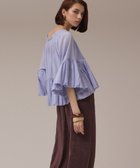 【グレース コンチネンタル/GRACE CONTINENTAL】のバルーンカフタントップ サックス|ID: prp329100004602137 ipo3291000000033069106