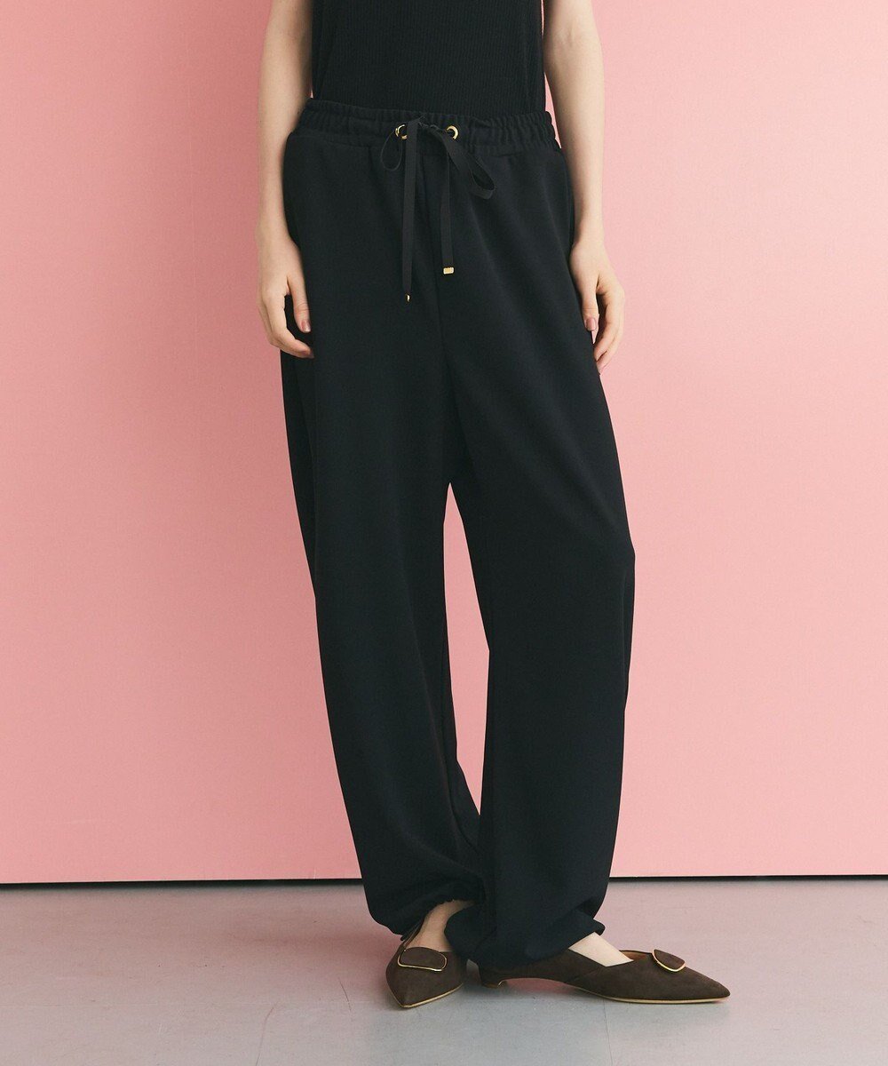 【グレース コンチネンタル/GRACE CONTINENTAL】のジャージジョガーパンツ インテリア・キッズ・メンズ・レディースファッション・服の通販 founy(ファニー) 　ファッション　Fashion　レディースファッション　Fashion for Women　パンツ　Pants & Trousers　新作・新入荷　New Arrivals / New In　ジョーゼット　Georgette, Semi-Sheer Fabric　ストレート　Straight, Straight Cut　夏　Summer　春　Spring　S/S・春夏　SS, Spring/Summer, Warm Season　ブラック|ID: prp329100004602144 ipo3291000000032721624