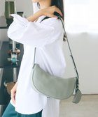 【トプカピ/TOPKAPI】の【Breath TOPKAPI】シュリンクレザー ハーフムーン ショルダーバッグ / チャーム付き グリーングレー|ID: prp329100004602161 ipo3291000000033336230