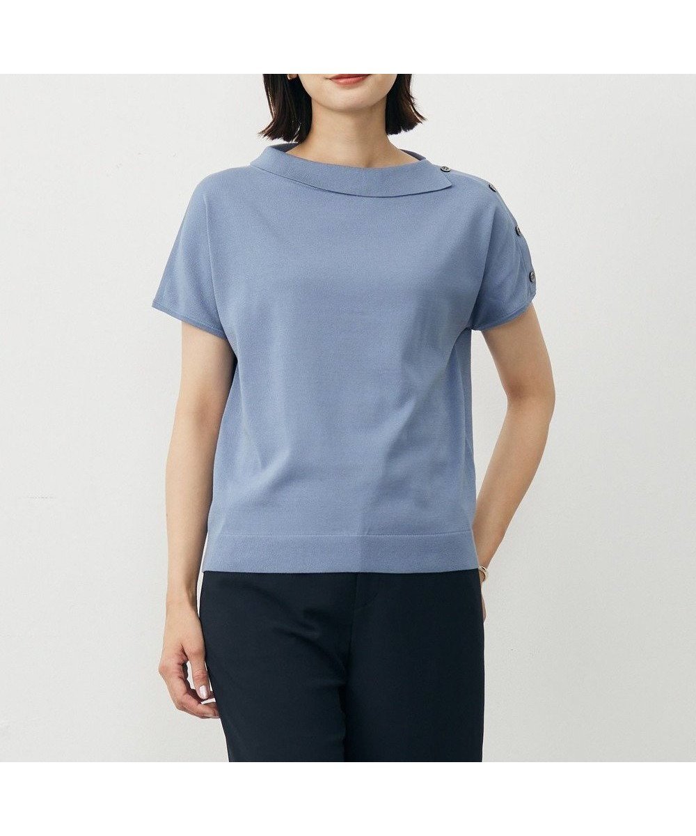 【ジェイ プレス/J.PRESS】の【洗える】COTTON POLYESTER 襟付き ニット インテリア・キッズ・メンズ・レディースファッション・服の通販 founy(ファニー) 　ファッション　Fashion　レディースファッション　Fashion for Women　トップス・カットソー　Cut & Sew Tops　ニット　Knit Tops & Sweaters　インド　Indian Textile　春　Spring　洗える　Machine Washable　クラシカル　Classical, Vintage-Inspired　スリーブ　Sleeve, Long Sleeve / Short Sleeve　セーター　Sweater, Knitwear　フレンチ　French, French Style　ベーシック　Basic, Essential　ローズ　Rose, Rose Motif　S/S・春夏　SS, Spring/Summer, Warm Season　夏　Summer　エレガント 上品　Elegant　ソフトブルー系|ID: prp329100004602169 ipo3291000000033069282