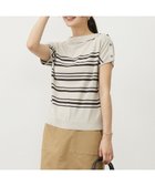 【ジェイ プレス/J.PRESS】の【WEB限定カラーあり・洗える】COTTON POLYESTER ボーダー 襟付き ニット グレージュ×ブラウン系|ID: prp329100004602172 ipo3291000000033068046