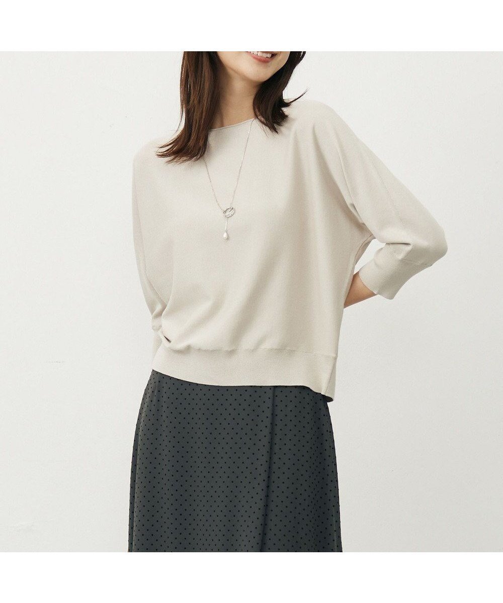 【ジェイ プレス/J.PRESS】の【WEB限定カラーあり・洗える】COTTON POLYESTER ドルマンスリーブ ニット インテリア・キッズ・メンズ・レディースファッション・服の通販 founy(ファニー) 　ファッション　Fashion　レディースファッション　Fashion for Women　トップス・カットソー　Cut & Sew Tops　ニット　Knit Tops & Sweaters　インド　Indian Textile　オレンジ　Orange　春　Spring　洗える　Machine Washable　シンプル　Simple, Minimal　セーター　Sweater, Knitwear　バランス　Balance, Style Balance　フレア　Flare, Flared　ローズ　Rose, Rose Motif　ワイド　Wide, Wide Fit　S/S・春夏　SS, Spring/Summer, Warm Season　新作・新入荷　New Arrivals / New In　夏　Summer　グレージュ系|ID: prp329100004602175 ipo3291000000032721810