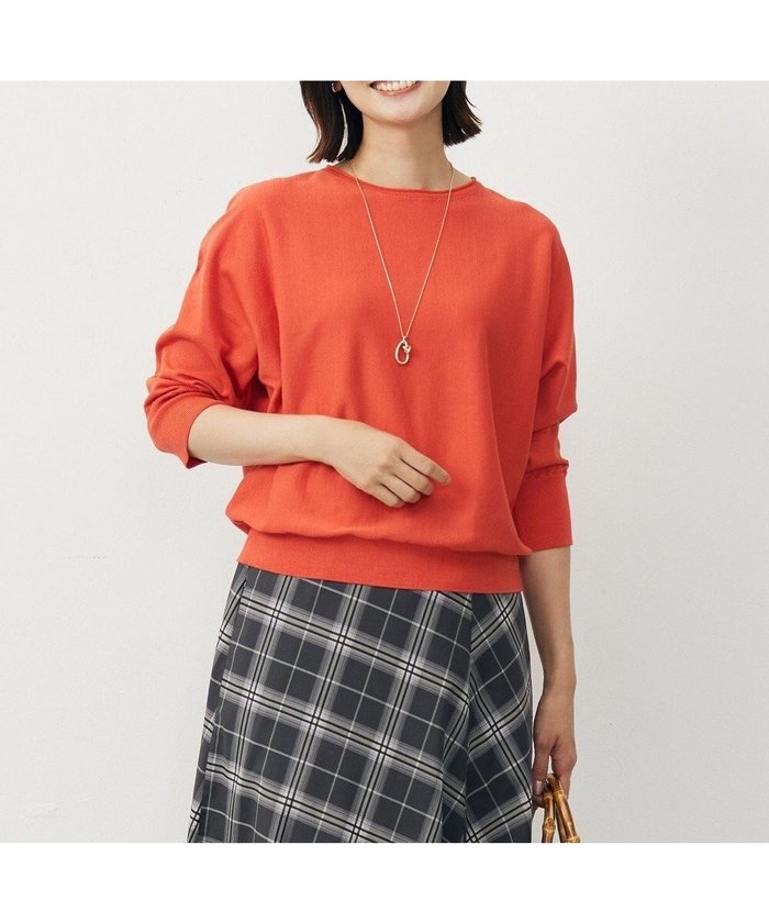 【ジェイ プレス/J.PRESS】の【WEB限定カラーあり・洗える】COTTON POLYESTER ドルマンスリーブ ニット インテリア・キッズ・メンズ・レディースファッション・服の通販 founy(ファニー) https://founy.com/ ファッション Fashion レディースファッション Fashion for Women トップス・カットソー Cut & Sew Tops ニット Knit Tops & Sweaters インド Indian Textile オレンジ Orange 春 Spring 洗える Machine Washable シンプル Simple, Minimal セーター Sweater, Knitwear バランス Balance, Style Balance フレア Flare, Flared ローズ Rose, Rose Motif ワイド Wide, Wide Fit S/S・春夏 SS, Spring/Summer, Warm Season 新作・新入荷 New Arrivals / New In 夏 Summer |ID: prp329100004602175 ipo3291000000032721813
