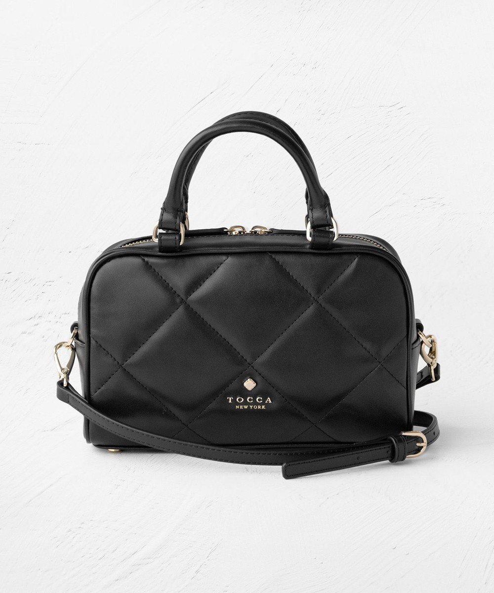 【トッカ/TOCCA】のOREILLER BAG ミニボストンバッグ インテリア・キッズ・メンズ・レディースファッション・服の通販 founy(ファニー) 　ファッション　Fashion　レディースファッション　Fashion for Women　バッグ　Bags　アクセサリー　Fashion Accessories　キルト　Quilt, Quilted Fabric　コンパクト　Compact, Small Size　ジップ　Zip, Zipper　スマホ　Smartphone, Mobile Device　財布　Wallet, Purse　トレンド　Trend, Trending Now　フォルム　Silhouette, Form　ボストンバッグ　Boston Bag, Retro Bag　ポケット　Pocket, Pocket Detail　モダン　Modern, Contemporary　リボン　Ribbon, Bow　リュクス　Luxury, Elegant, High-End, Chic　A/W・秋冬　Autumn/Winter　冬　Winter / This Winter　新作・新入荷　New Arrivals / New In　ブラック系|ID: prp329100004602180 ipo3291000000032721843