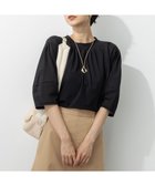 【23区/NIJYUSANKU】の【先行予約/洗える】クリアトリコットジャージー ギャザーフォルム カットソー ブラック系|ID: prp329100004602187 ipo3291000000032721881