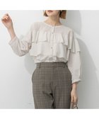 【23区/NIJYUSANKU】の【Oggi9月号掲載/洗える】クリアトリコットジャージー フリルデザイン カットソー ベージュ系|ID: prp329100004602190 ipo3291000000035723581