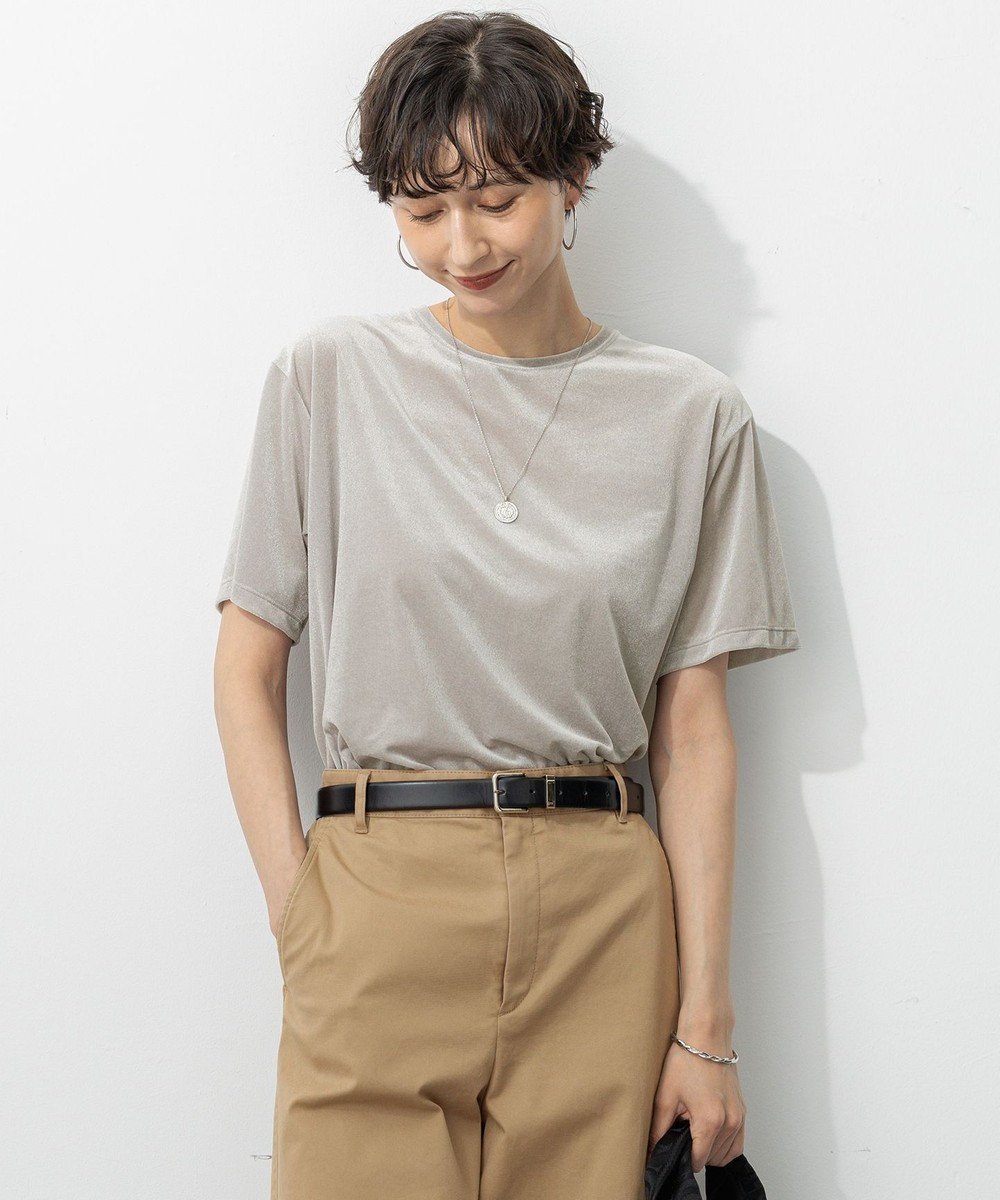 【23区/NIJYUSANKU】の【先行予約/洗える】シアーベロア リラックス Tシャツ 人気、トレンドファッション・服の通販 founy(ファニー) 　ファッション　Fashion　レディースファッション　Fashion for Women　トップス・カットソー　Cut & Sew Tops　シャツ・ブラウス・オフィスカジュアル　Elegant Blouses & Button-Ups　ロングTシャツ・Tシャツ　Longline T-Shirts & Tees　カットソー・ベーシックTシャツ　Cut-and-Sewn Tops / Stretch Tees & Basics　ベロアトップス　Velour Tops / Velvet-Look Items　エレガント 上品　Elegant　洗える　Machine Washable　秋　Autumn　カットソー　Cut and Sewn Top　シアー　Sheer, See-Through　ショルダー　Shoulder, Shoulder Strap　ダウン　Down, Puffer　デニム　Denim, Jeans Material　ドロップ　Drop Shoulder, Dropped Style　なめらか　Smooth, Silky Texture　バランス　Balance, Style Balance　ベロア　Velour, Soft Velvet　リラックス　Relax, Relaxed Fit　A/W・秋冬　Autumn/Winter　新作・新入荷　New Arrivals / New In　2025年　2025　2025-2026秋冬・A/W　Autumn/Winter 2025–26 AW25–26　 other-1|ID: prp329100004602191 ipo3291000000032721918