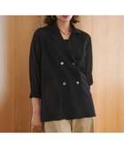 【23区/NIJYUSANKU】の【洗える】シアー ダブルブレスト ニット ジャケット ブラック系|ID: prp329100004602192 ipo3291000000033505622