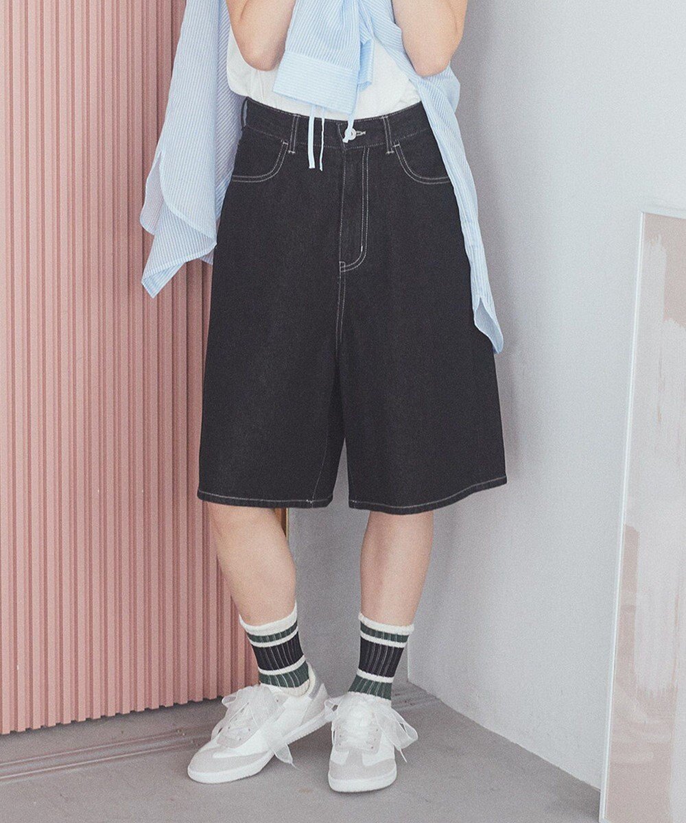 【アースミュージックアンドエコロジー/earth music&ecology】のデニムハーフパンツ 人気、トレンドファッション・服の通販 founy(ファニー) 　ファッション　Fashion　レディースファッション　Fashion for Women　パンツ　Pants & Trousers　デニムパンツ・ジーンズ・美脚デニム　Denim Jeans & Pants　ショートパンツ・ハーフパンツ　High-Waisted & Relaxed Shorts　新作・新入荷　New Arrivals / New In　おすすめ　Recommended / Our Picks　シューズ　Shoes, Footwear　デニム　Denim, Jeans Material　ポケット　Pocket, Pocket Detail　マニッシュ　Mannish, Boyish　ワイド　Wide, Wide Fit　夏　Summer　春　Spring　S/S・春夏　SS, Spring/Summer, Warm Season　 other-1|ID: prp329100004602206 ipo3291000000032722033