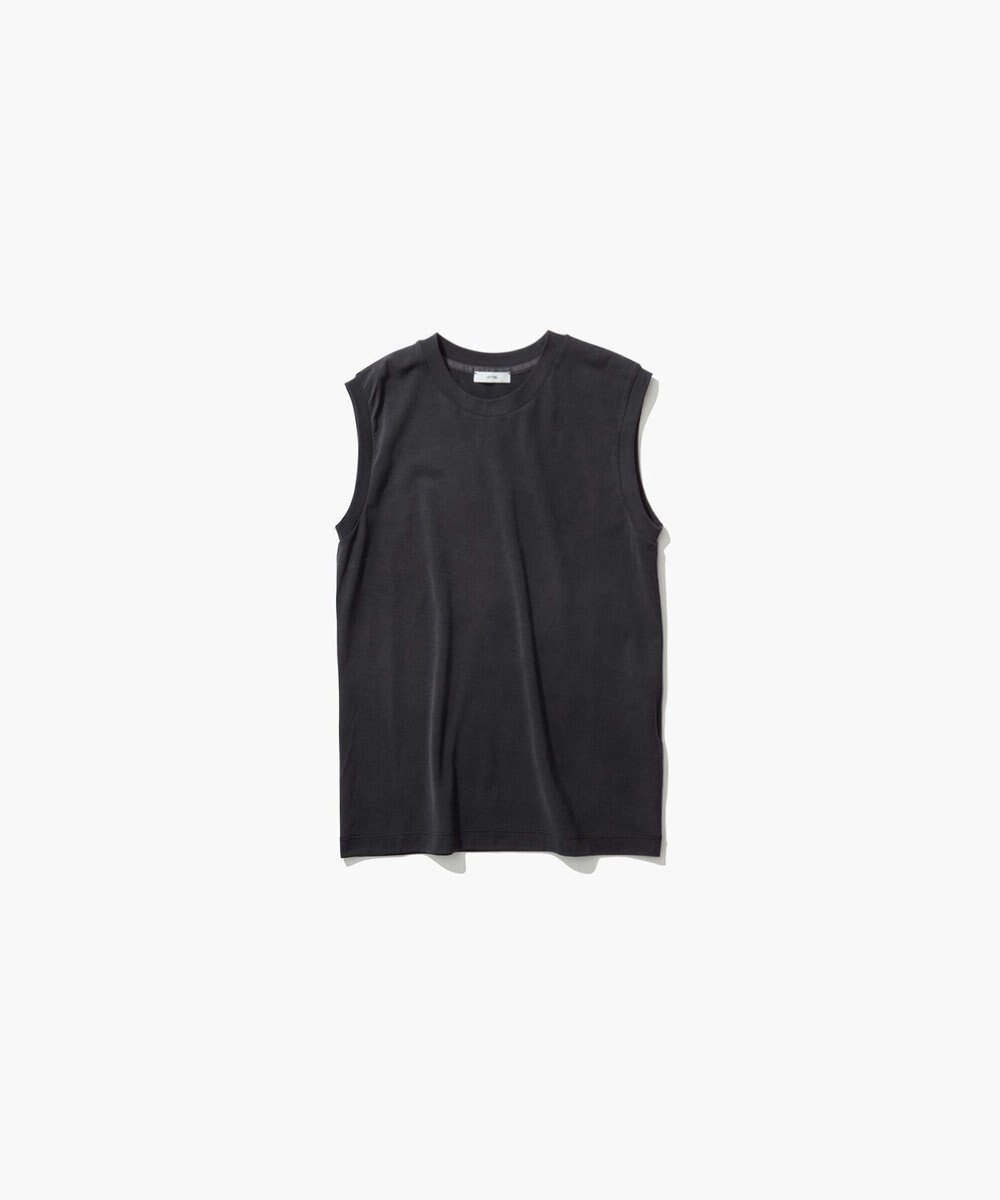 【エイトン/ATON】のHARD WASHED SUVIN タンクトップ インテリア・キッズ・メンズ・レディースファッション・服の通販 founy(ファニー) 　ファッション　Fashion　レディースファッション　Fashion for Women　トップス・カットソー　Cut & Sew Tops　新作・新入荷　New Arrivals / New In　インド　Indian Textile　インナー　Innerwear　タンク　Tank Top, Sleeveless Top　ドレス　Dress, One-Piece　バランス　Balance, Style Balance　レギュラー　Regular, Standard Fit　夏　Summer　定番　Standard, Basic Item　春　Spring　S/S・春夏　SS, Spring/Summer, Warm Season　CHARCOAL GRAY|ID: prp329100004602210 ipo3291000000032722078