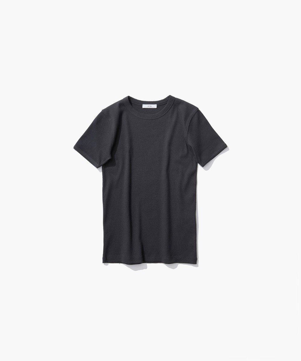 【エイトン/ATON】のRECYCLE SUVIN RIB フィットTシャツ インテリア・キッズ・メンズ・レディースファッション・服の通販 founy(ファニー) 　ファッション　Fashion　レディースファッション　Fashion for Women　トップス・カットソー　Cut & Sew Tops　シャツ・ブラウス・オフィスカジュアル　Elegant Blouses & Button-Ups　ロングTシャツ・Tシャツ　Longline T-Shirts & Tees　カットソー・ベーシックTシャツ　Cut-and-Sewn Tops / Stretch Tees & Basics　新作・新入荷　New Arrivals / New In　インド　Indian Textile　インナー　Innerwear　カットソー　Cut and Sewn Top　スリーブ　Sleeve, Long Sleeve / Short Sleeve　フィット　Fit, Slim Fit　ボトム　Bottoms, Lower Wear　ロング　Long, Long-Length　夏　Summer　S/S・春夏　SS, Spring/Summer, Warm Season　A/W・秋冬　Autumn/Winter　CHARCOAL GRAY|ID: prp329100004602211 ipo3291000000032722120