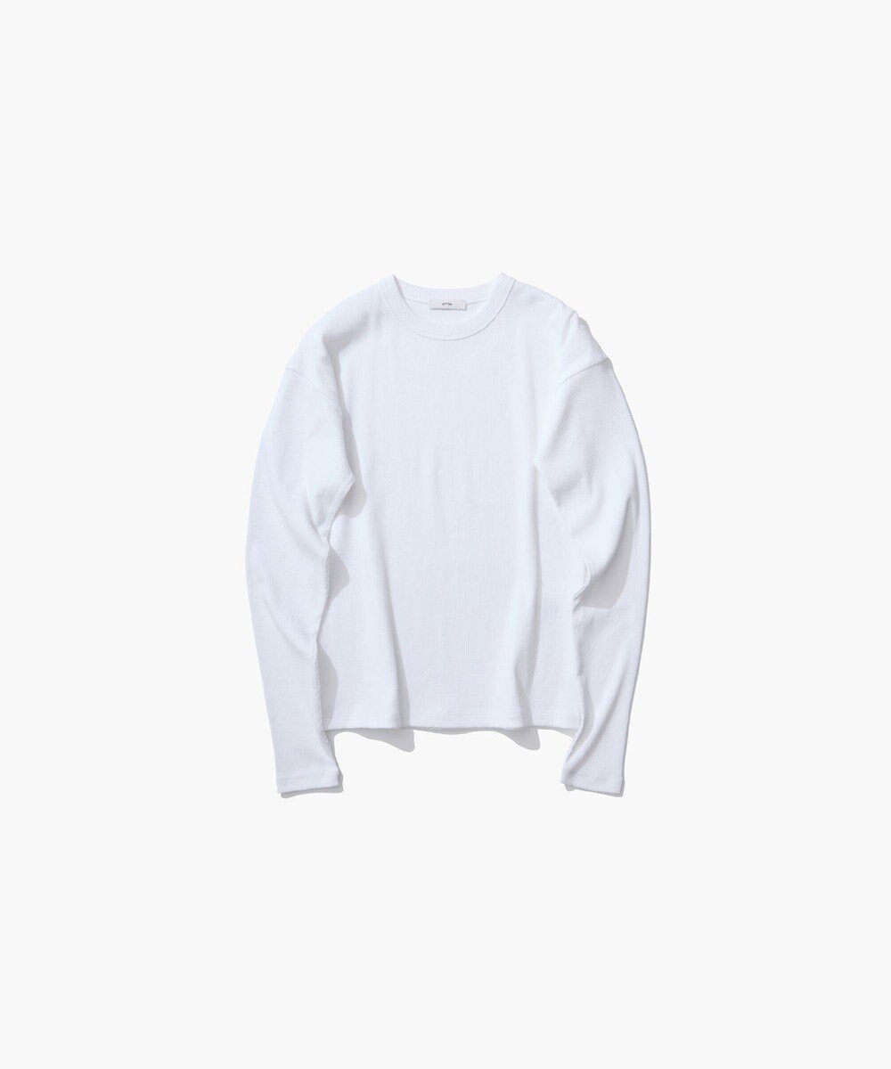【エイトン/ATON】のRECYCLE SUVIN RIB ロングスリーブTシャツ インテリア・キッズ・メンズ・レディースファッション・服の通販 founy(ファニー) 　ファッション　Fashion　レディースファッション　Fashion for Women　トップス・カットソー　Cut & Sew Tops　シャツ・ブラウス・オフィスカジュアル　Elegant Blouses & Button-Ups　ロングTシャツ・Tシャツ　Longline T-Shirts & Tees　カットソー・ベーシックTシャツ　Cut-and-Sewn Tops / Stretch Tees & Basics　新作・新入荷　New Arrivals / New In　インド　Indian Textile　インナー　Innerwear　カットソー　Cut and Sewn Top　スリーブ　Sleeve, Long Sleeve / Short Sleeve　フィット　Fit, Slim Fit　ボトム　Bottoms, Lower Wear　レギュラー　Regular, Standard Fit　ロング　Long, Long-Length　夏　Summer　S/S・春夏　SS, Spring/Summer, Warm Season　A/W・秋冬　Autumn/Winter　長袖　Long Sleeve, Full Sleeve　WHITE|ID: prp329100004602212 ipo3291000000032722133