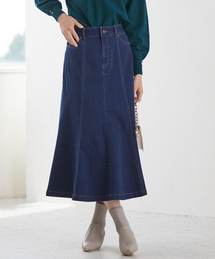 【エニィ スィス/any SiS】の【洗える】ナローデニム スカート インテリア・キッズ・メンズ・レディースファッション・服の通販 founy(ファニー) https://founy.com/ ファッション Fashion レディースファッション Fashion for Women スカート Skirts デニムスカート・カジュアルスカート Denim Skirts インディゴ Indigo Denim インナー Innerwear ストレッチ Stretch, Stretchy Fabric デニム Denim, Jeans Material バランス Balance, Style Balance パッチ Patch, Appliqué フレア Flare, Flared ポケット Pocket, Pocket Detail 再入荷 Restock / Back in Stock 洗える Machine Washable A/W・秋冬 Autumn/Winter |ID: prp329100004602891 ipo3291000000032733205
