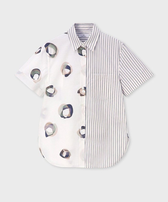 【ポール スミス/Paul Smith】のPainted Spot ミックスアップ 半袖シャツ インテリア・キッズ・メンズ・レディースファッション・服の通販 founy(ファニー) https://founy.com/ ファッション Fashion レディースファッション Fashion for Women トップス・カットソー Cut & Sew Tops シャツ・ブラウス・オフィスカジュアル Elegant Blouses & Button-Ups 新作・新入荷 New Arrivals / New In エレガント 上品 Elegant クラシック Classic, Timeless Style ストライプ Stripe, Striped Pattern デニム Denim, Jeans Material ドット Polka Dot, Dot Pattern ボックス Boxy, Box Shape ミックス Mix, Mixed Style ワイド Wide, Wide Fit ワーク Workwear, Utility Style 半袖 Short Sleeve, Half Sleeve 夏 Summer S/S・春夏 SS, Spring/Summer, Warm Season A/W・秋冬 Autumn/Winter |ID: prp329100004602892 ipo3291000000032733208